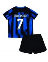 Inter Milan Juan Cuadrado #7 Domácí dres pro děti 2023-24 Krátký Rukáv (+ trenýrky)